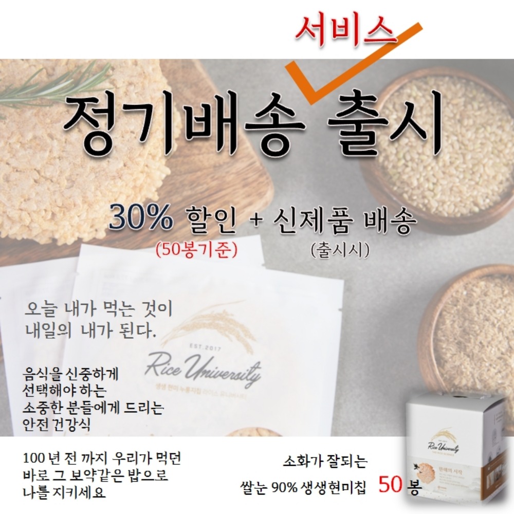 아이두비 현미칩 정기배송 일분도 현미칩 50봉 x 12개월